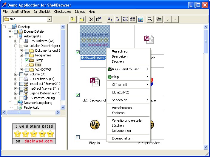 ShellBrowser Components ActiveX Edition Screenshot